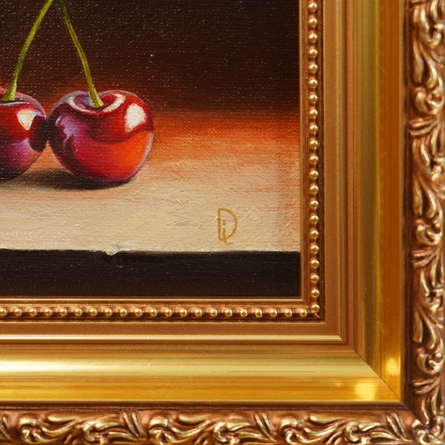 Original Cherries Oil Painting