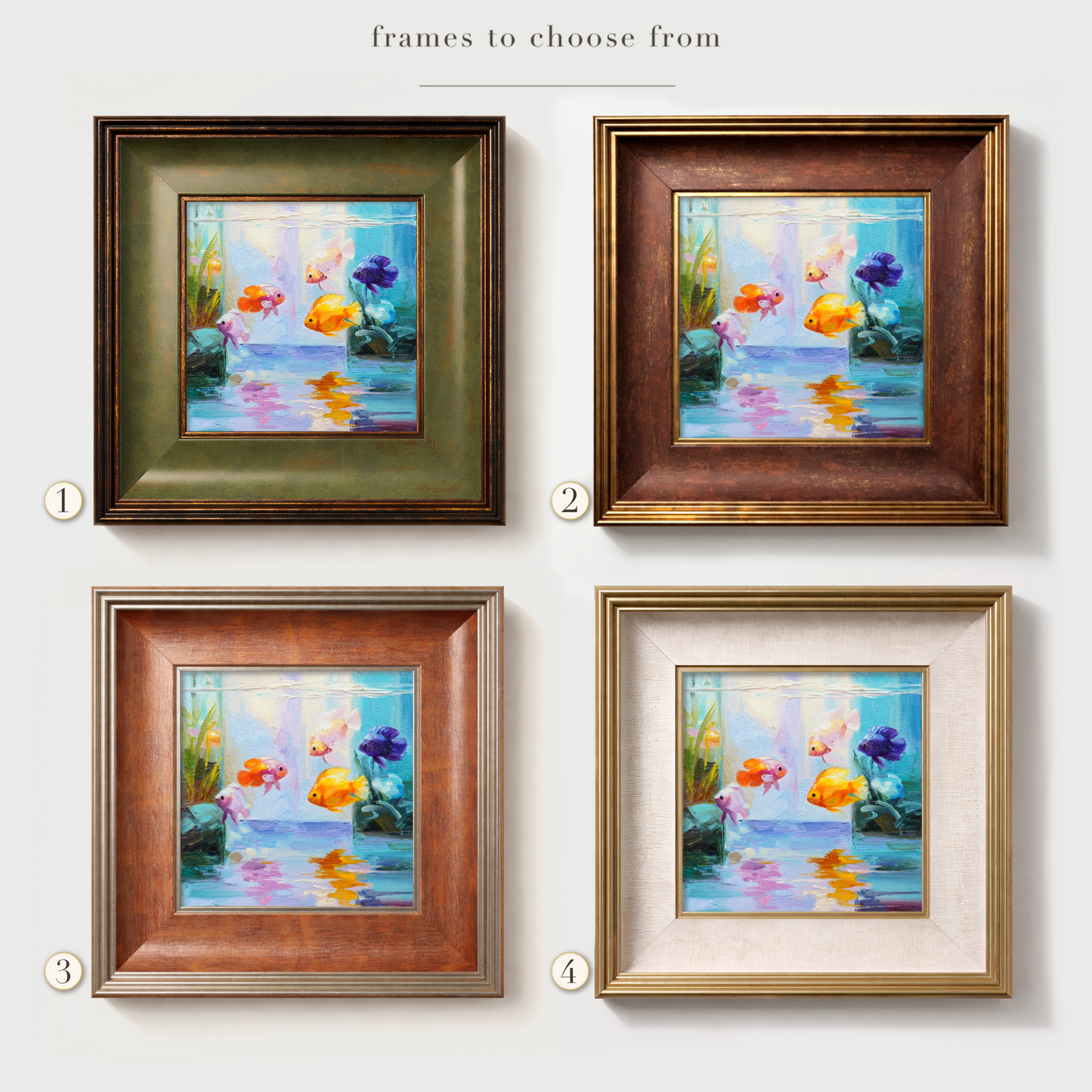 Original Fish Aquarium Oil Painting