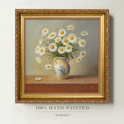 Original Daisies Oil Painting