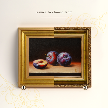 Original Plums Oil Painting