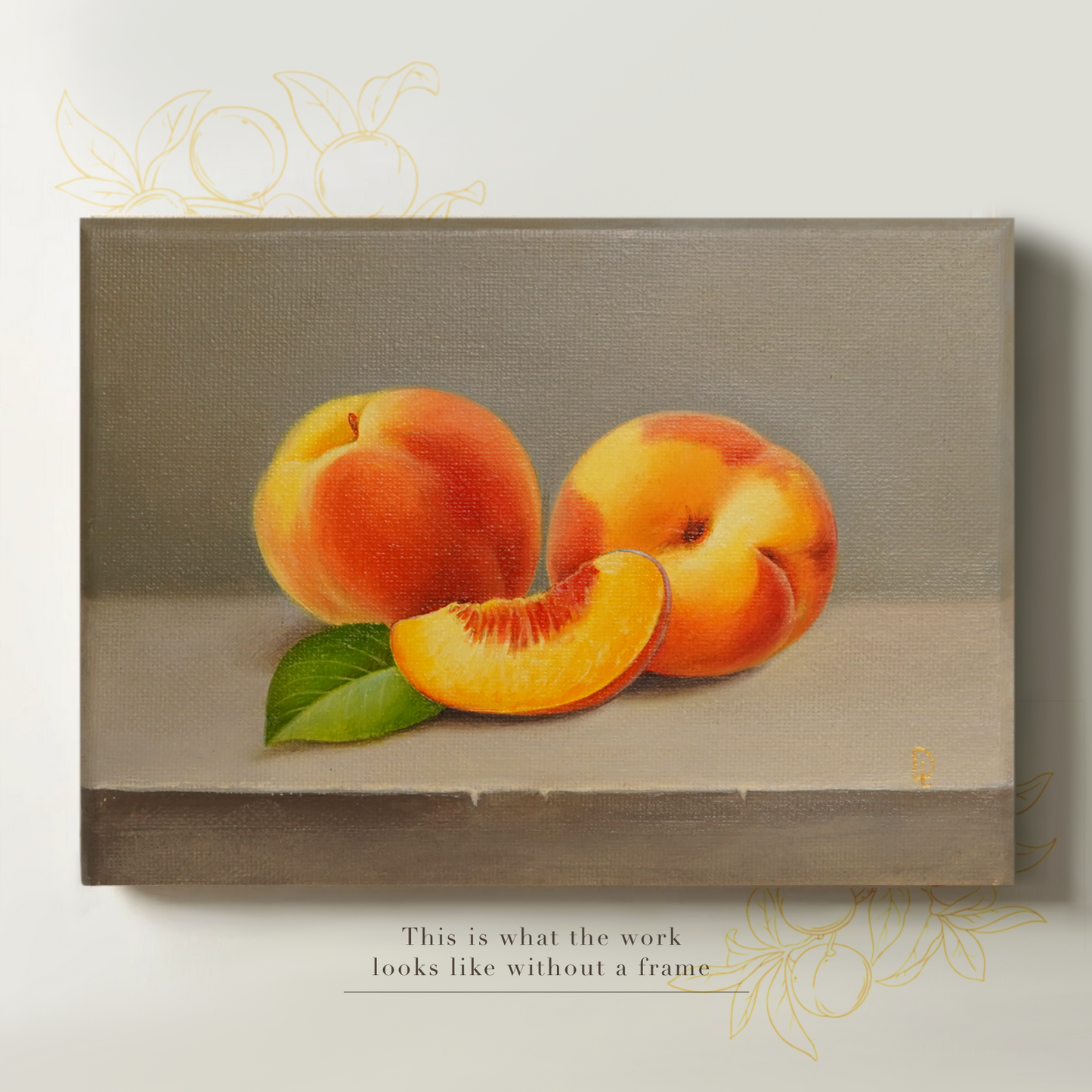 Original Peaches Oil Painting
