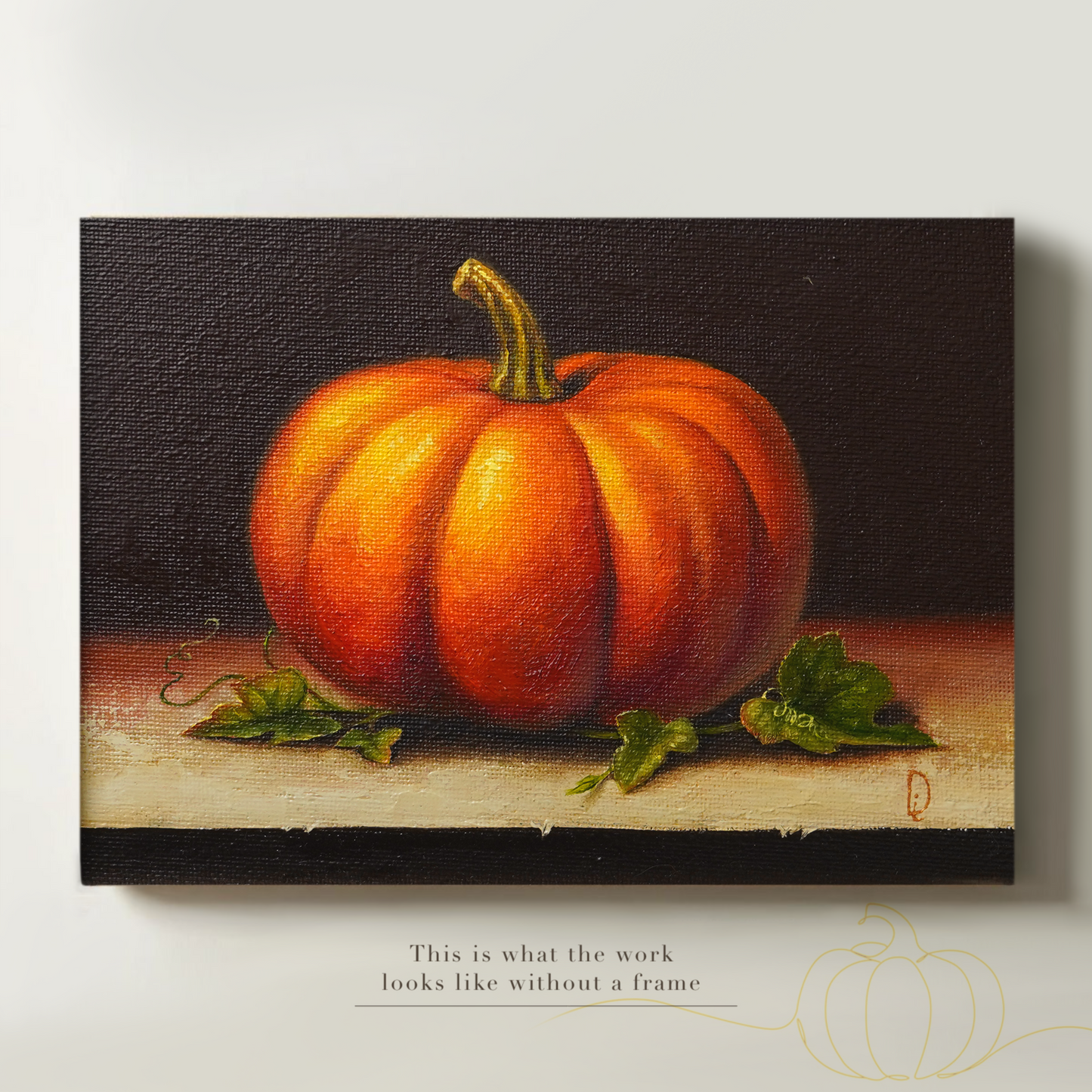 Original Pumpkin Oil Painting