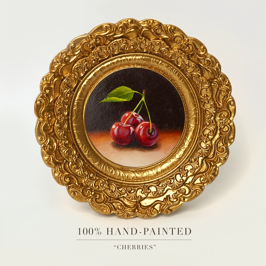 Original Cherry Miniature Oil Painting