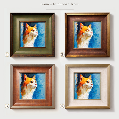 Original Orange Cat Oil Painting