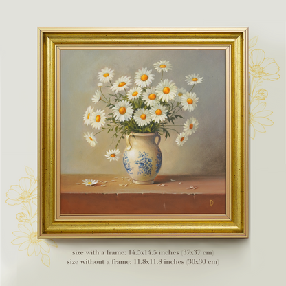 Original Daisies Oil Painting