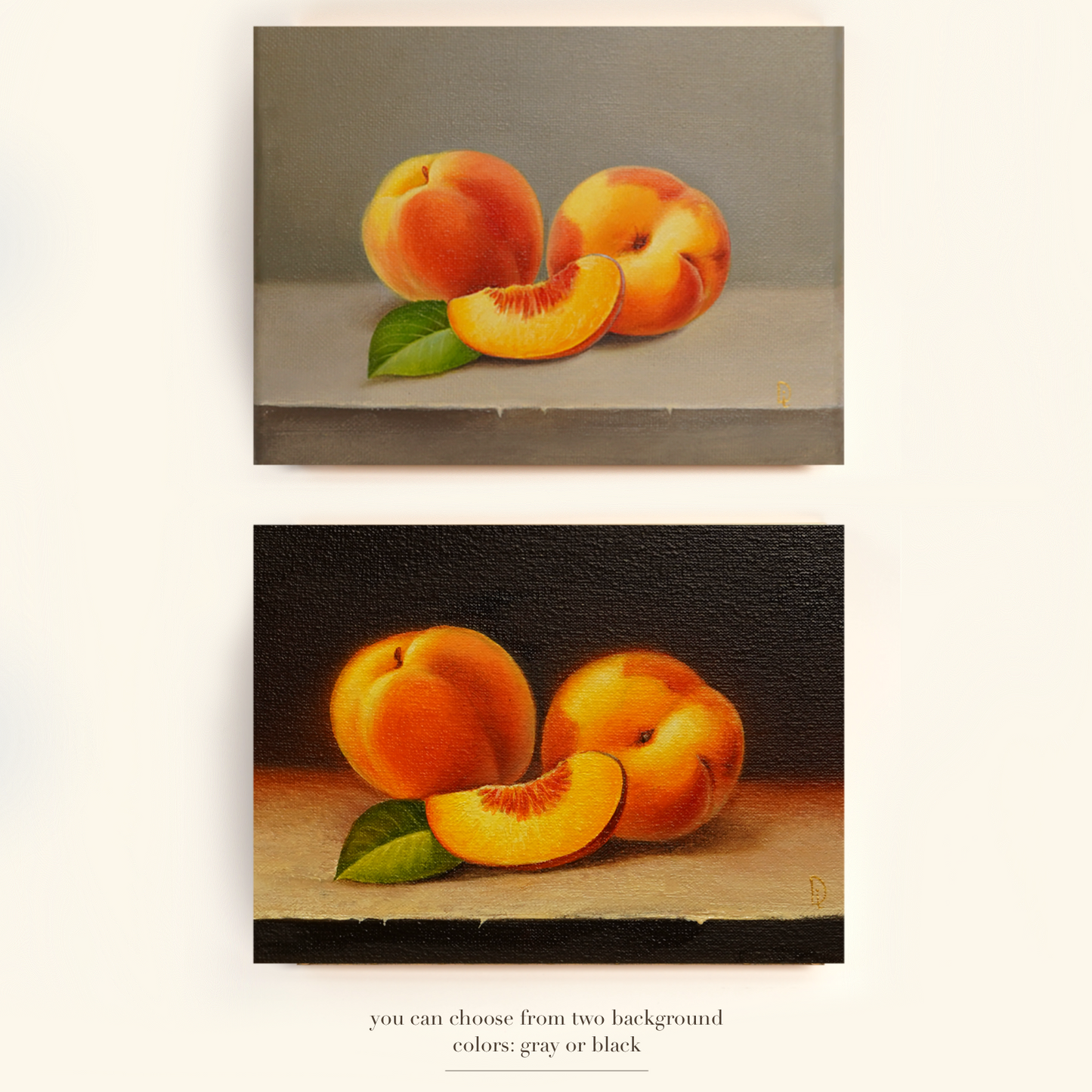 Original Peaches Oil Painting
