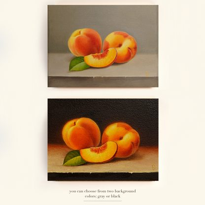 Original Peaches Oil Painting