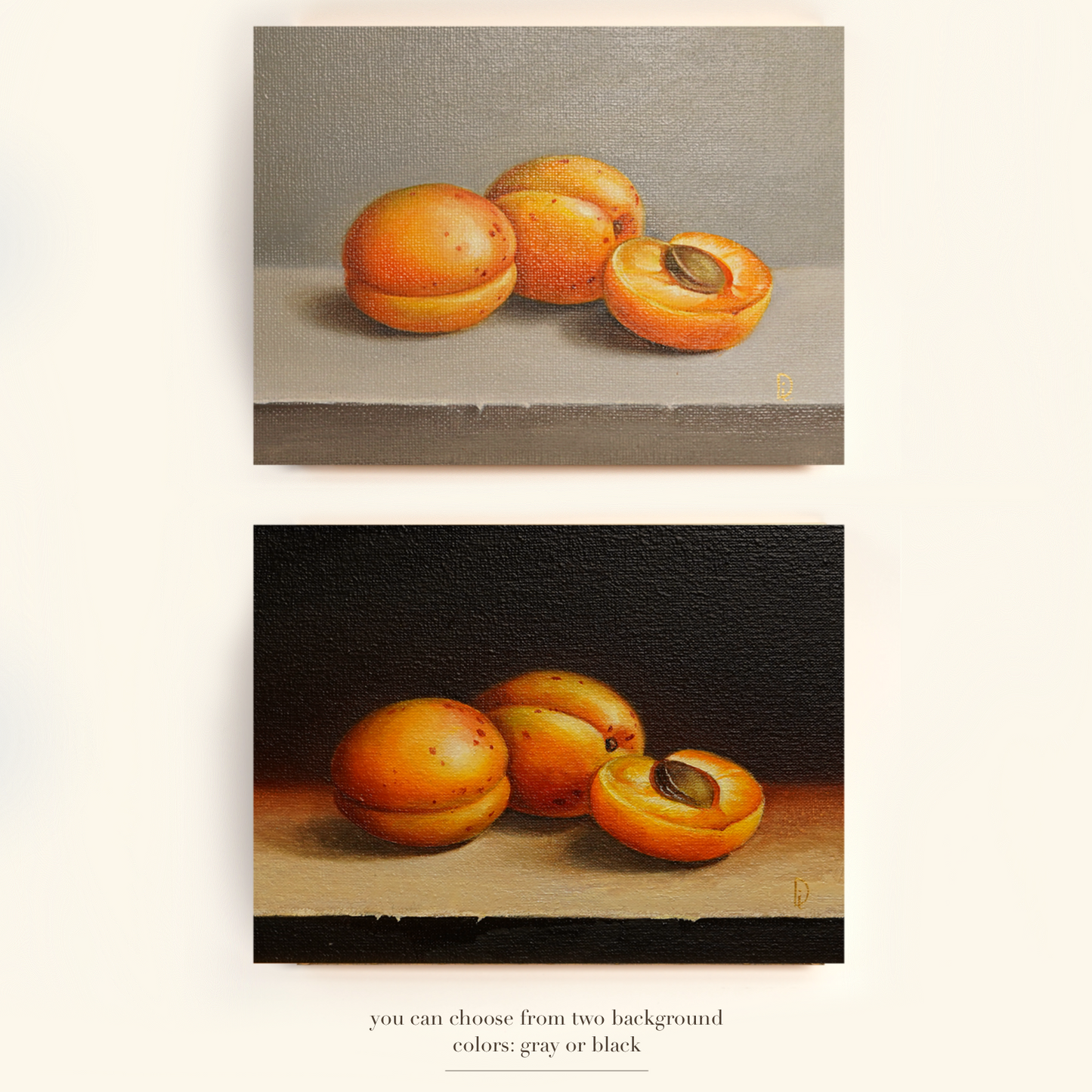 Original Apricots Oil Painting