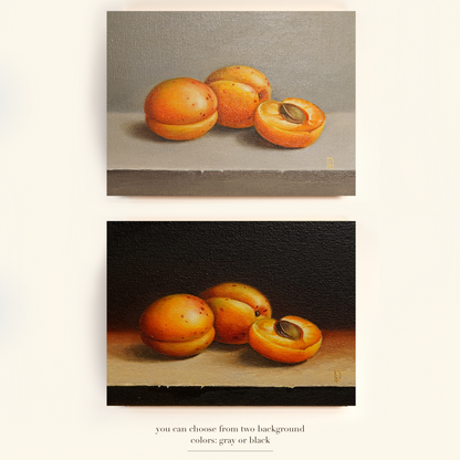 Original Apricots Oil Painting