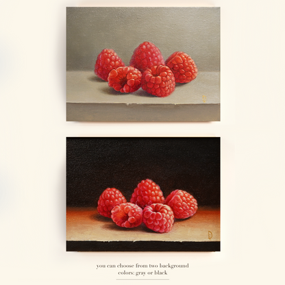 Original Raspberries Oil Painting