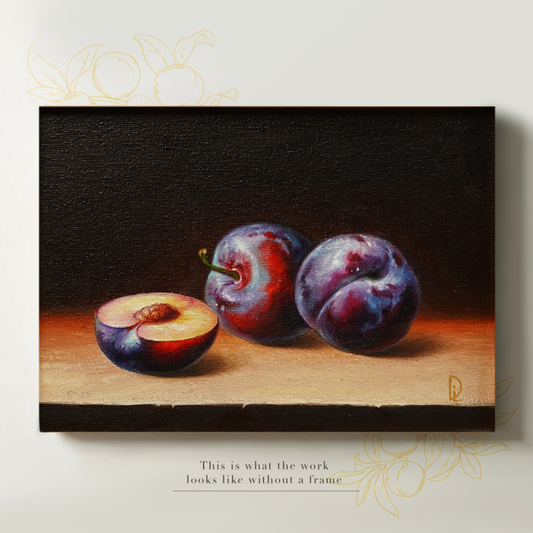 Original Plums Oil Painting