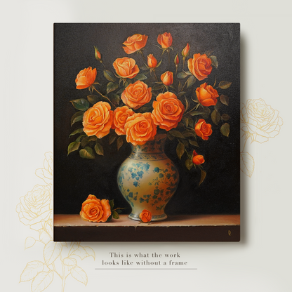 Original Roses Oil Painting