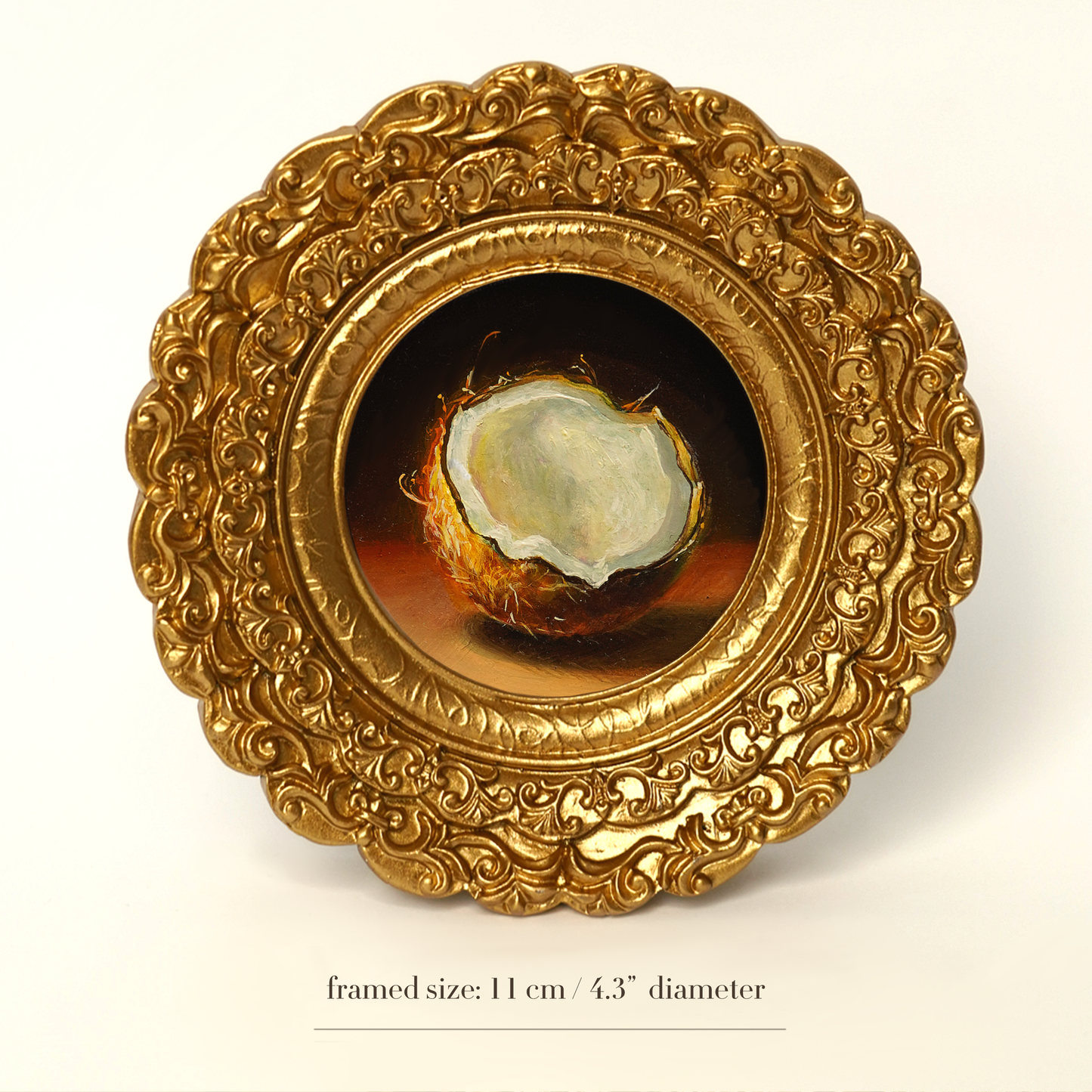 Original Coconut Miniature Oil Painting