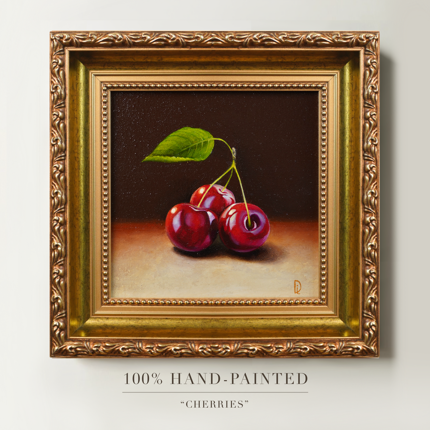 Original Cherry Miniature Oil Painting