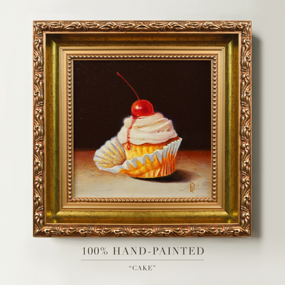 Original Cupcake Miniature Oil Painting