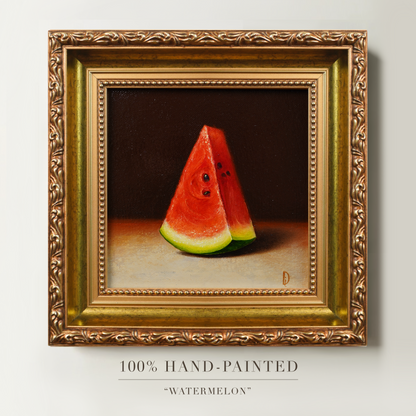 Original Watermelon Miniature Oil Painting