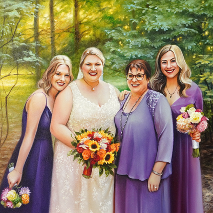 Custom Wedding Oil Portrait