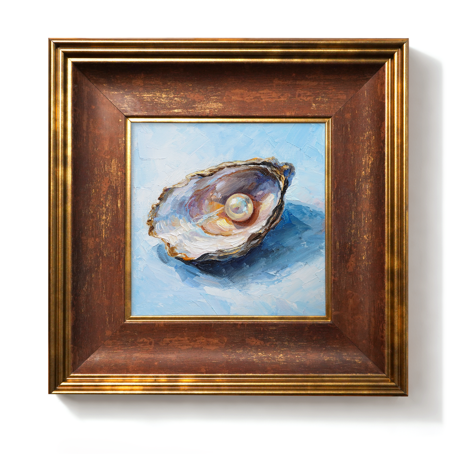 Original Oyster with Pearl Oil Painting