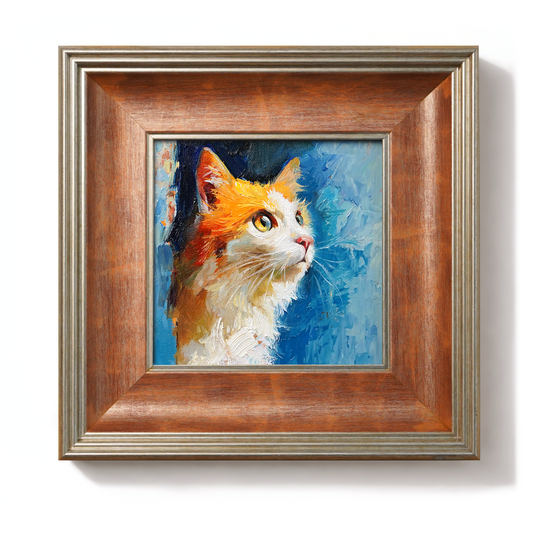 Original Orange Cat Oil Painting