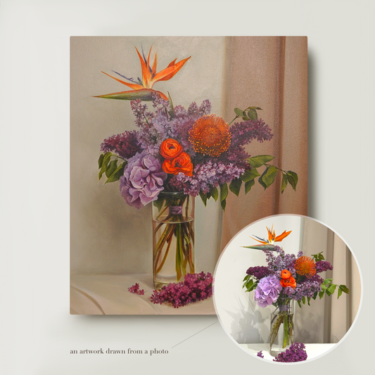 Original Oil Flower Still Life