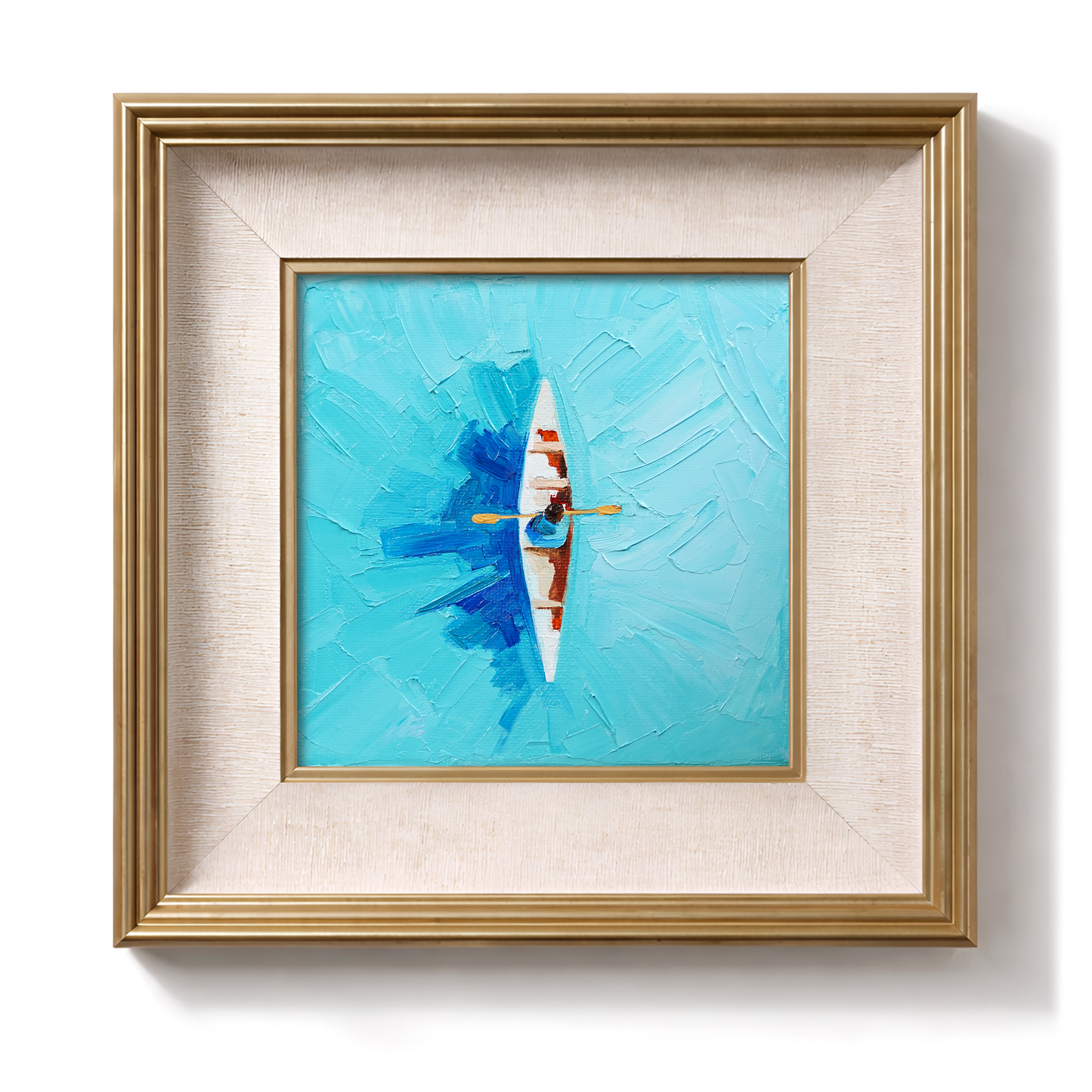 Original Kayak Seascape Oil Painting