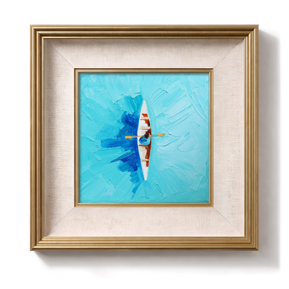 Original Kayak Seascape Oil Painting