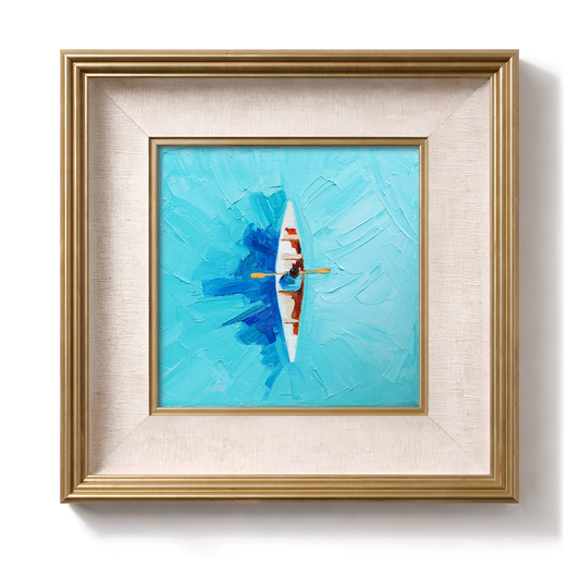 Original Kayak Seascape Oil Painting
